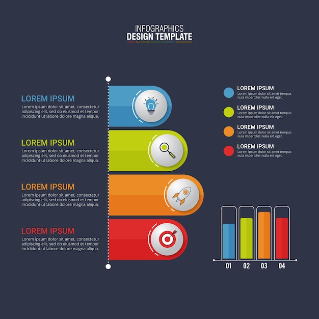 Infographic design vector for business data visualization