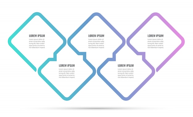   Infographic design with 5 options or steps. Infographics for business concept.