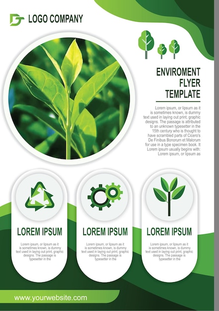 Infographic design with green tree illustration