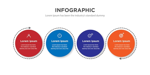 Infographic design with icons and 4 options or steps infographics for business concept