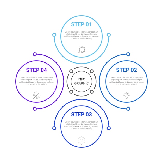 Infographic design with icons and 4 options or steps infographics for business concept