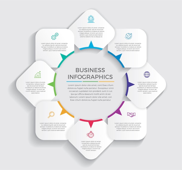 Infographic design with options