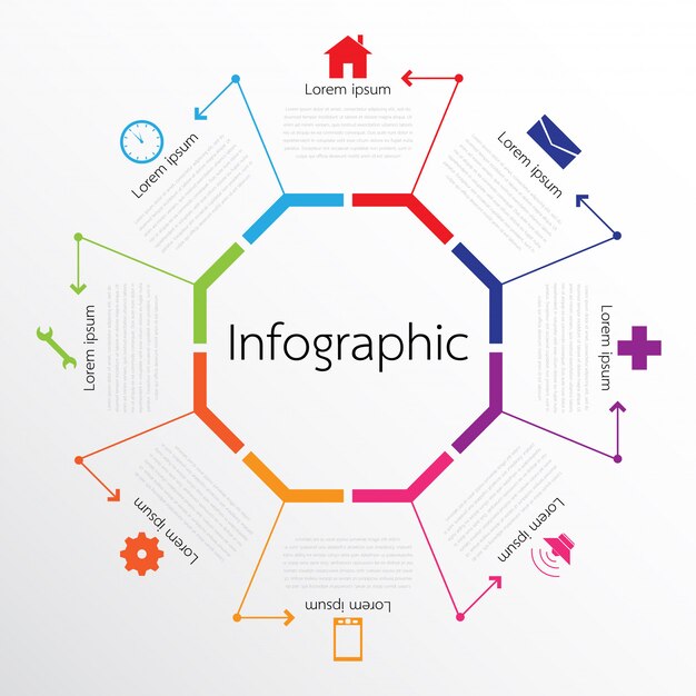 The infographic details for the report. 8 topic.