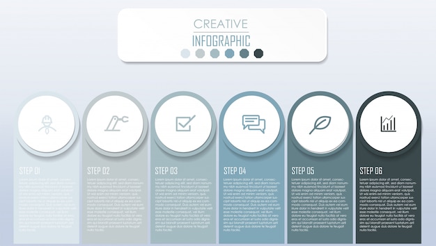 Infographic Diagram design with step process flowchart 