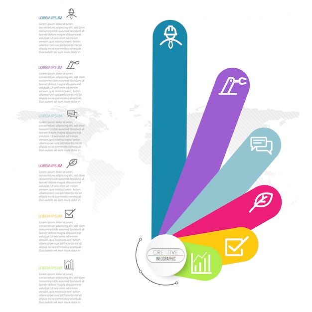 Infographic Diagram design with step process