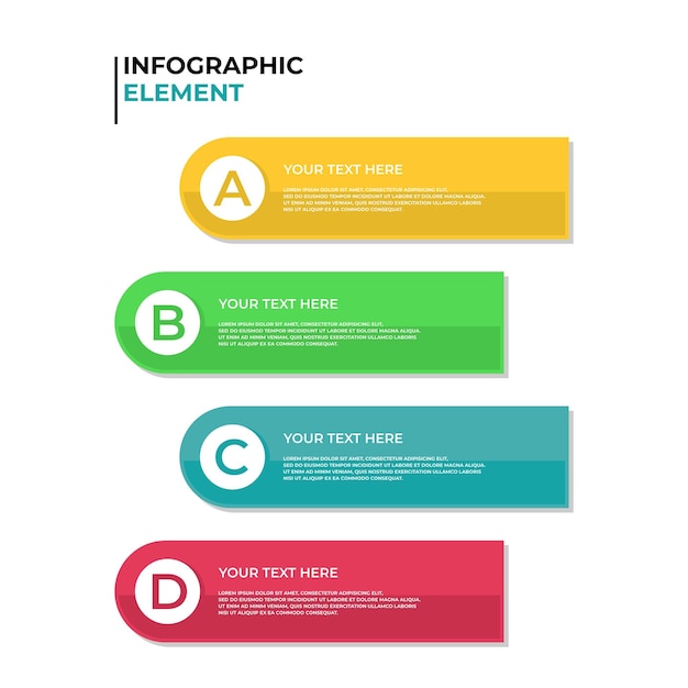 infographic element template illustration in gradient color style.