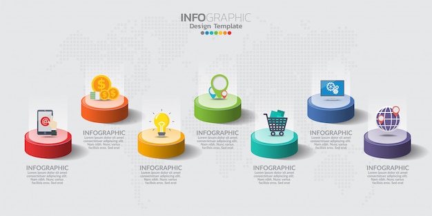 Infographic elements for content with icons.