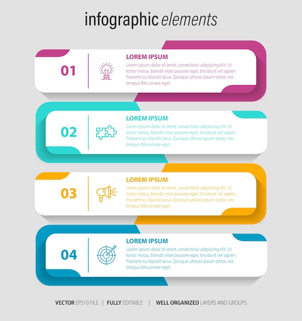 Infographic elements data visualization vector