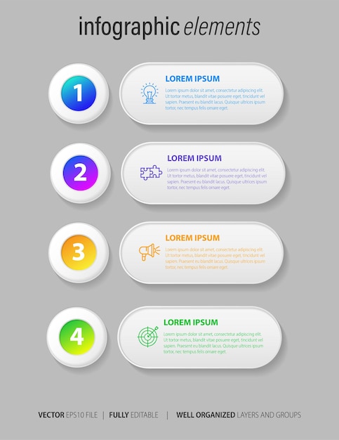 Infographic elements data visualization vector