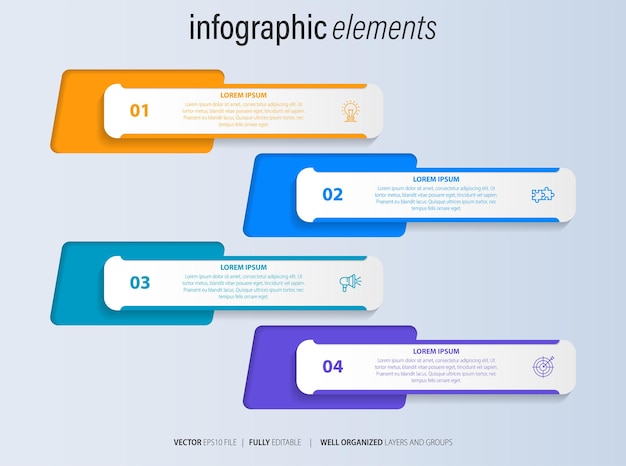 Infographic elements data visualization vector