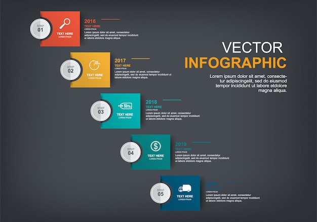 infographic elements design with 5 options