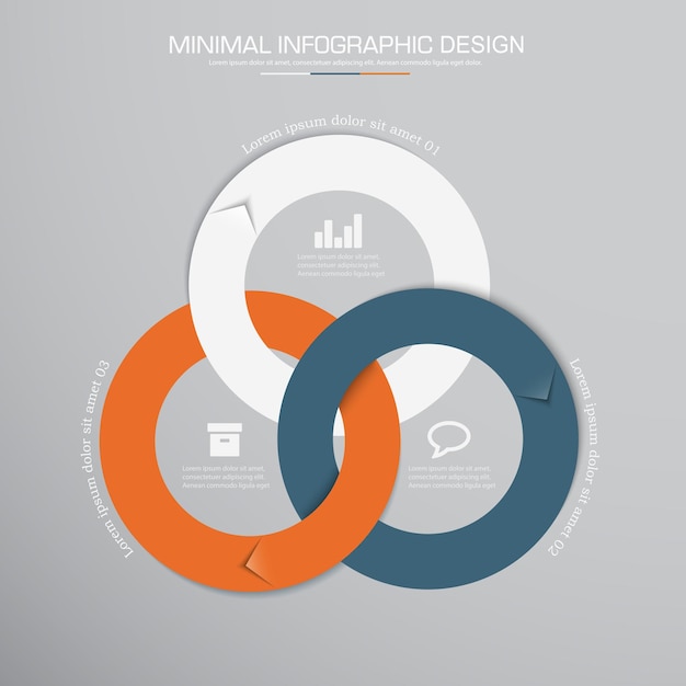 Infographic Elements with business icon circle process or steps and options workflow vector design