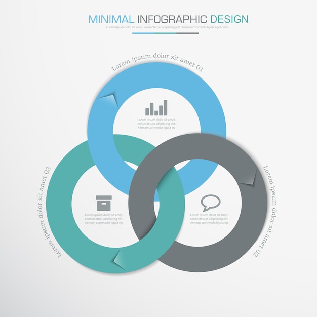 Infographic Elements with business icon circle process or steps and options workflow vector design