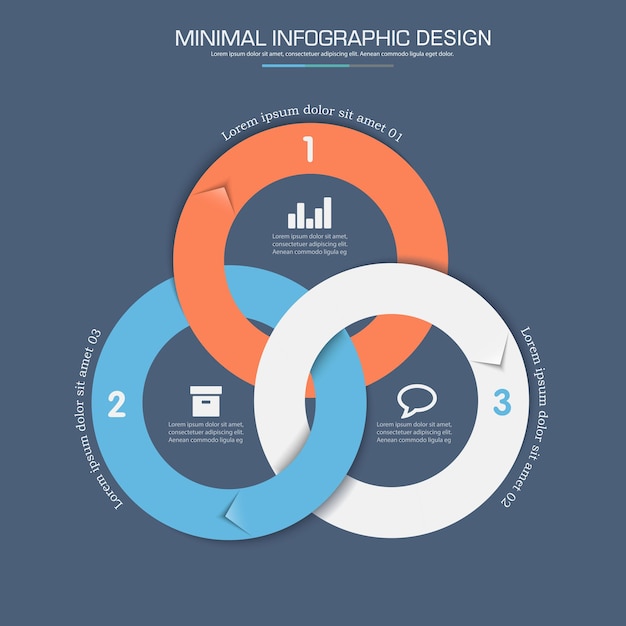 Infographic Elements with business icon circle process or steps and options workflow vector design