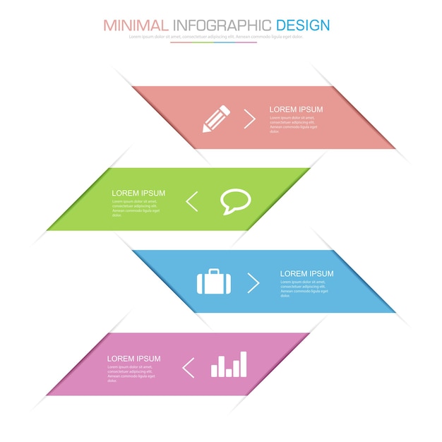 Infographic Elements with business icon circle process or steps and options workflow vector design