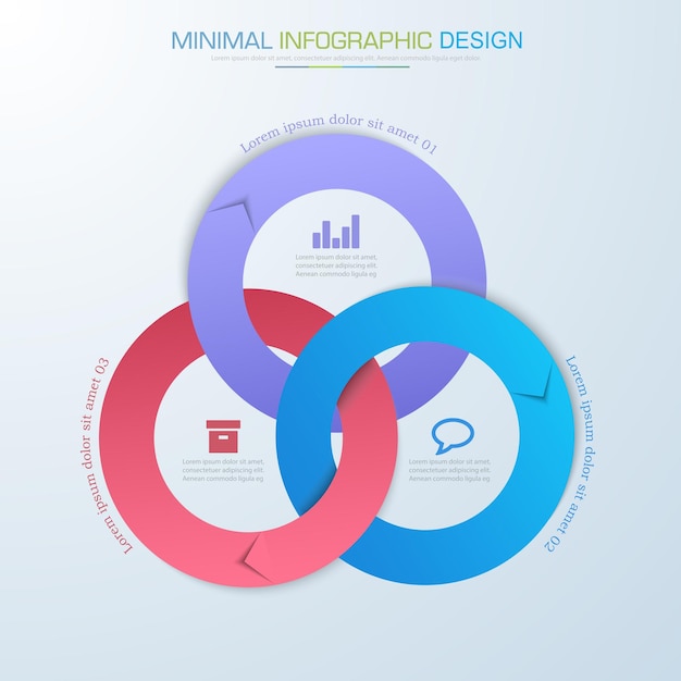 Infographic Elements with business icon circle process or steps and options workflow vector design