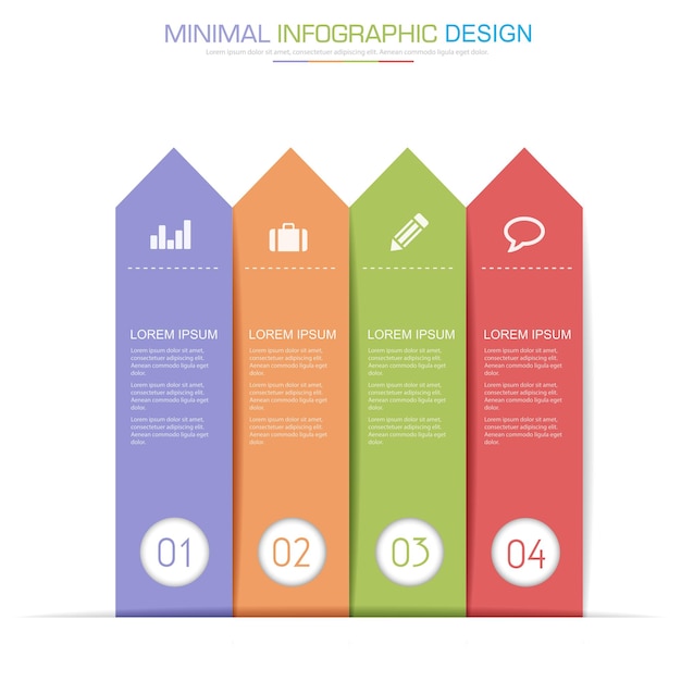 Infographic Elements with business icon circle process or steps and options workflow vector design