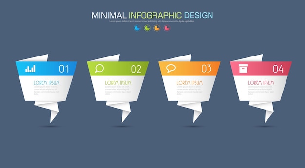 Infographic Elements with business icon on full color background circle process or steps and options workflow diagramsvector design element eps10 illustration