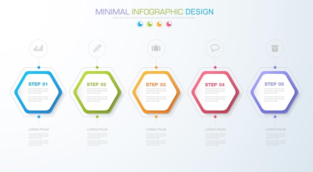 Infographic Elements with business icon on full color background circle process or steps and options workflow diagramsvector design element eps10 illustration