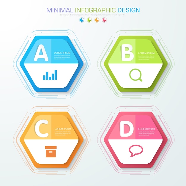 Infographic Elements with business icon on full color background process or steps and options workflow diagramsvector design element eps10 illustration