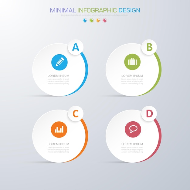 Infographic Elements with business icon on full color background process or steps and options workflow diagramsvector design element eps10 illustration