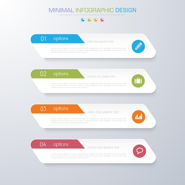 Infographic Elements with business icon on full color background process or steps and options workflow diagramsvector design element eps10 illustration