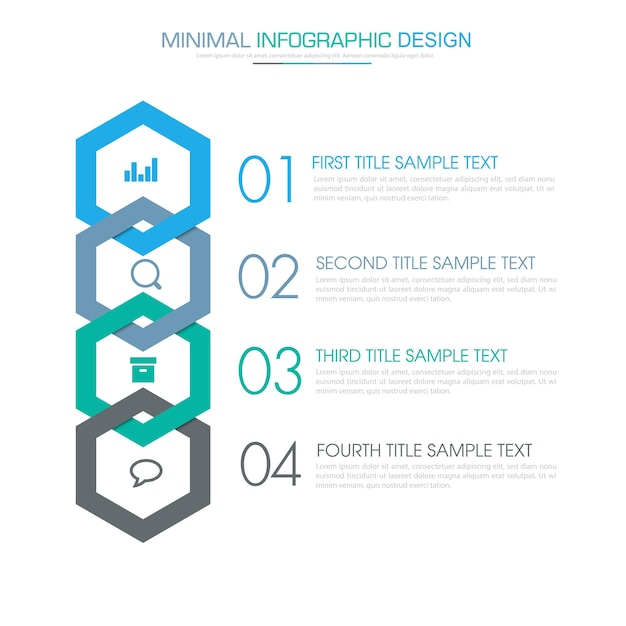 Infographic Elements with business icon process or steps and options workflow vector design