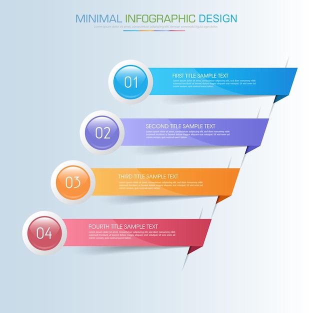 Infographic Elements with business icon process or steps and options workflow vector design