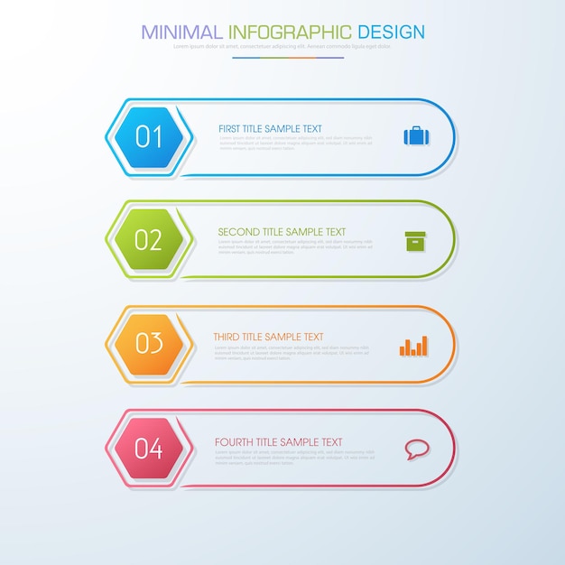 Infographic Elements with business icon process or steps and options workflow vector design