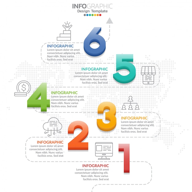 Infographic elements with icon and option.