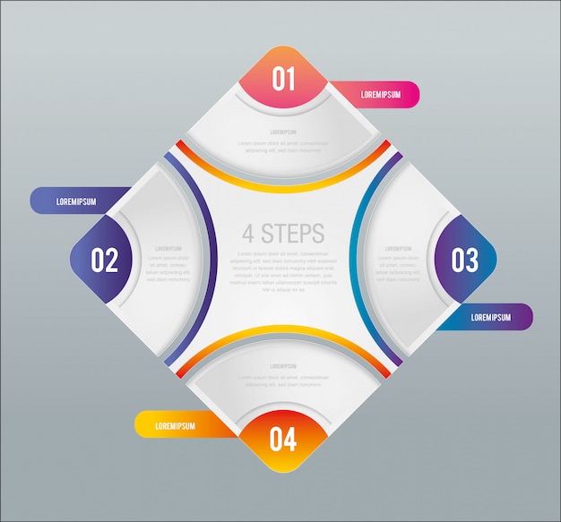 Infographic Four Steps Design