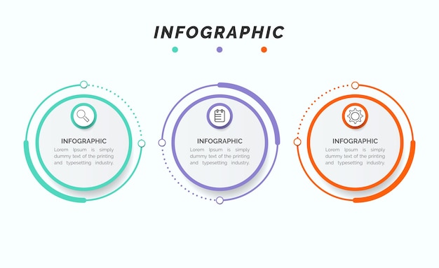 Infographic label design with icons and 3 options or steps