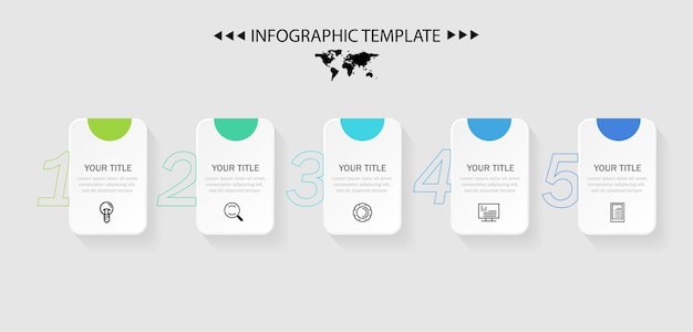 infographic label template with icons.Can be used for info graphics, flow charts, presentations