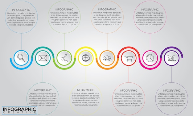 Infographic Modern With Line Concept