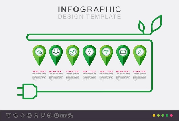 Infographic power and green energy