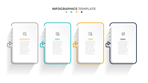 infographic rectangle label template