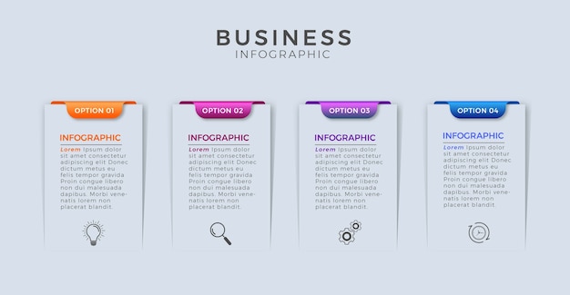 Infographic steps 4 design   Business Templates