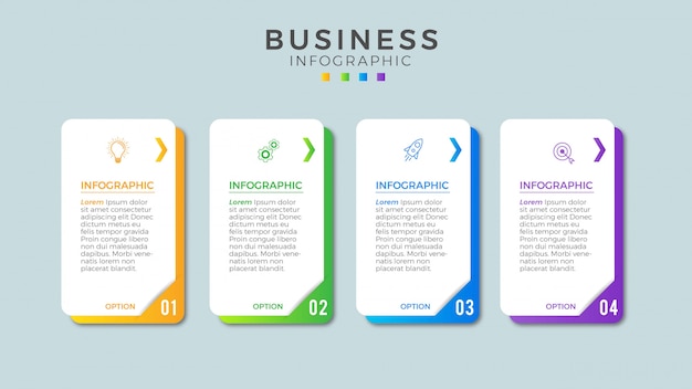 Infographic steps     Business template