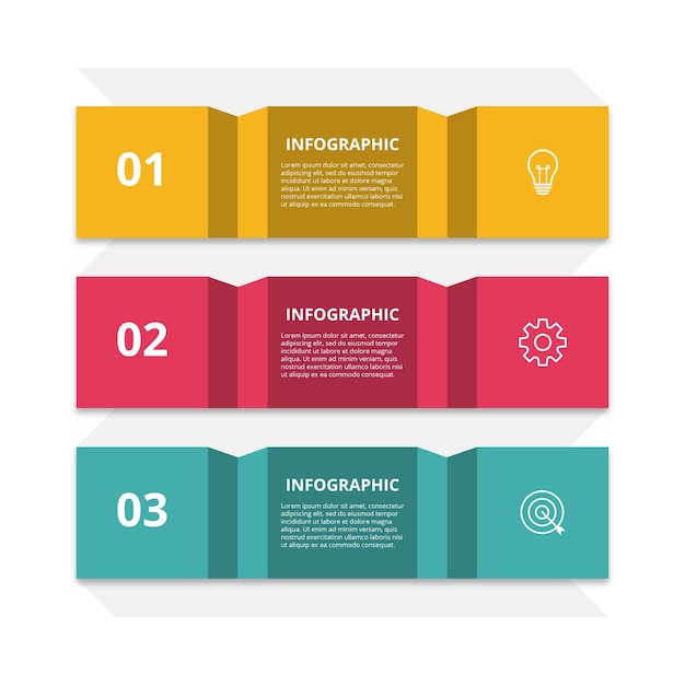 Infographic steps concept creative banner design