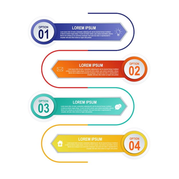 Infographic steps concept Vector Template for banner