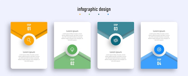 Infographic steps design template