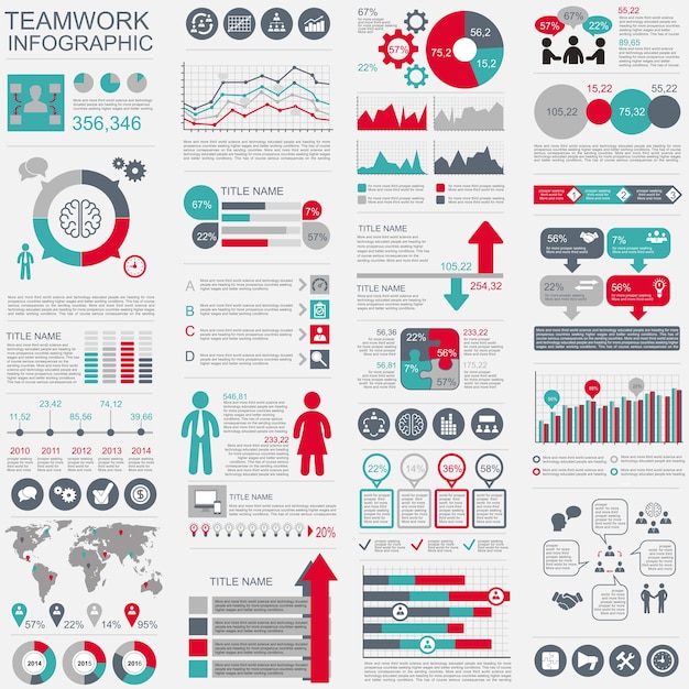 Infographic teamwork vector design template. Can be used for workflow, startup, business