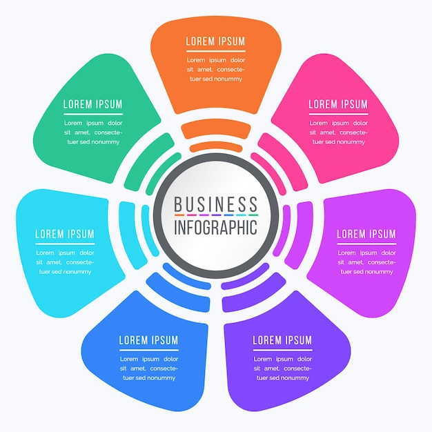 Infographic template 7 options or steps