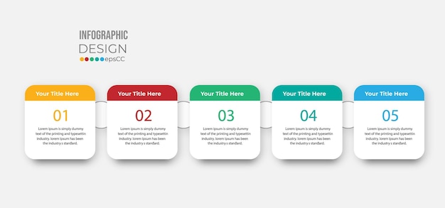 Infographic template business concept with step
