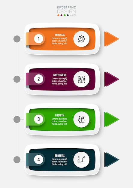 Infographic template business concept with workflow