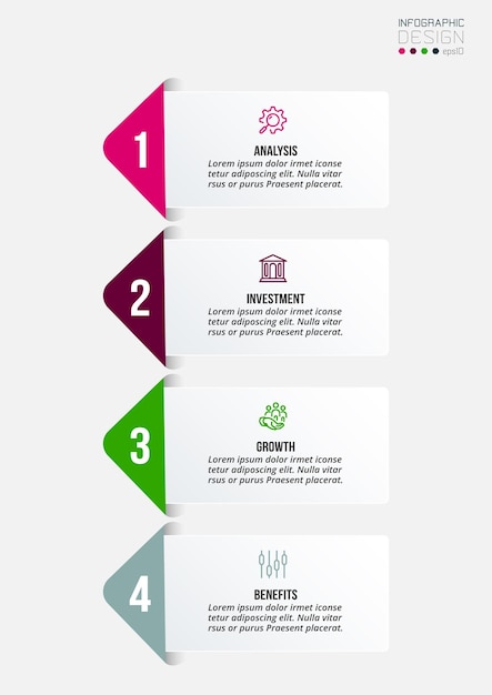 Infographic template business concept with workflow