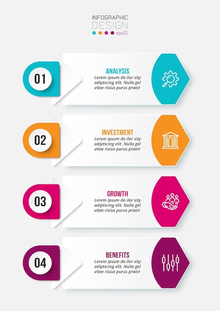 Infographic template business concept with workflow