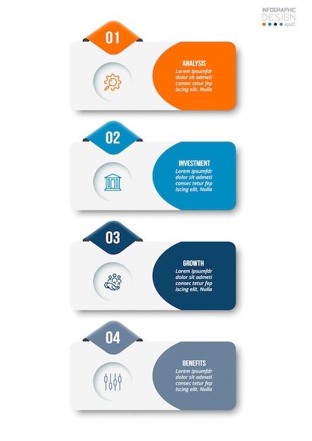 Infographic template business concept with workflow