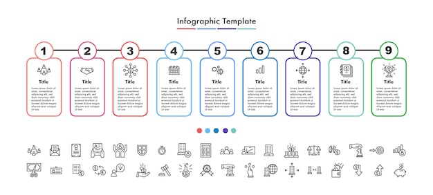 Infographic Template and Business elements Vector Flowchart Diagram