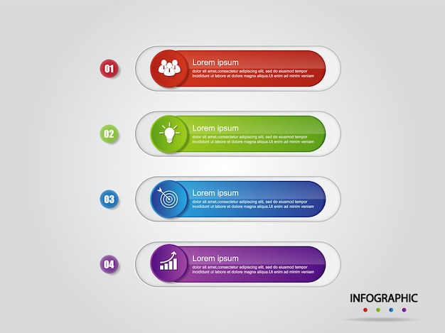 Infographic template for business with 4 options.